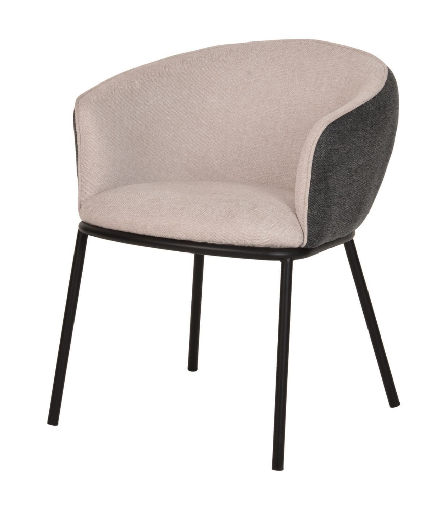 Picture of Modrest Nillie - Modern Beige & Grey Dining Armchair