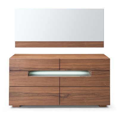 Picture of Modrest Ceres - Modern Walnut Bedroom Mirror