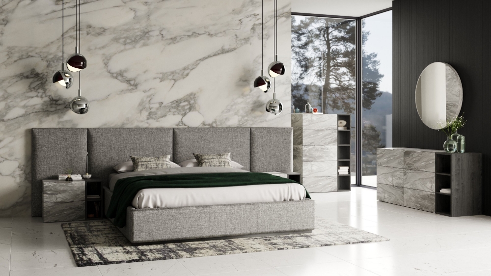 Picture of Nova Domus Maranello - Eastern King Modern Grey Bed Set