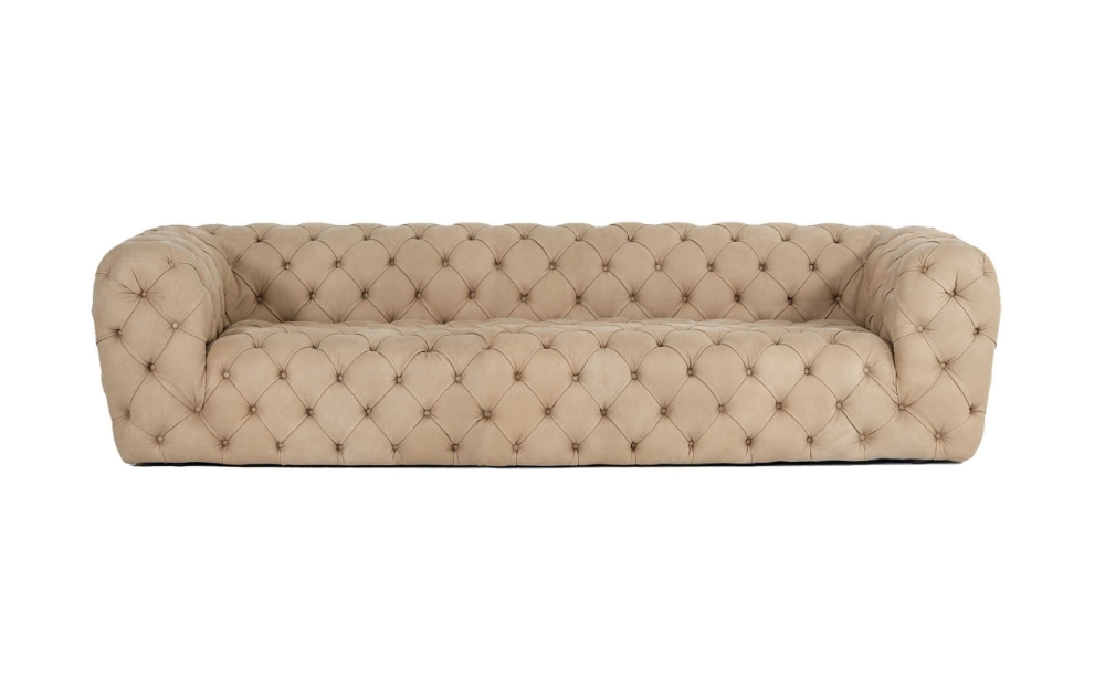 Picture of Lamod Italia Ellington - Italian Beige Nubuck Leather 3-Seater Sofa