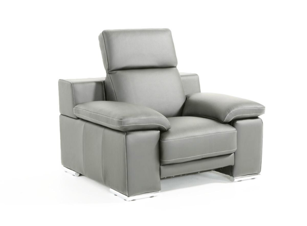 Picture of Lamod Italia Evergreen Modern Stone Grey Italian Leather Chair