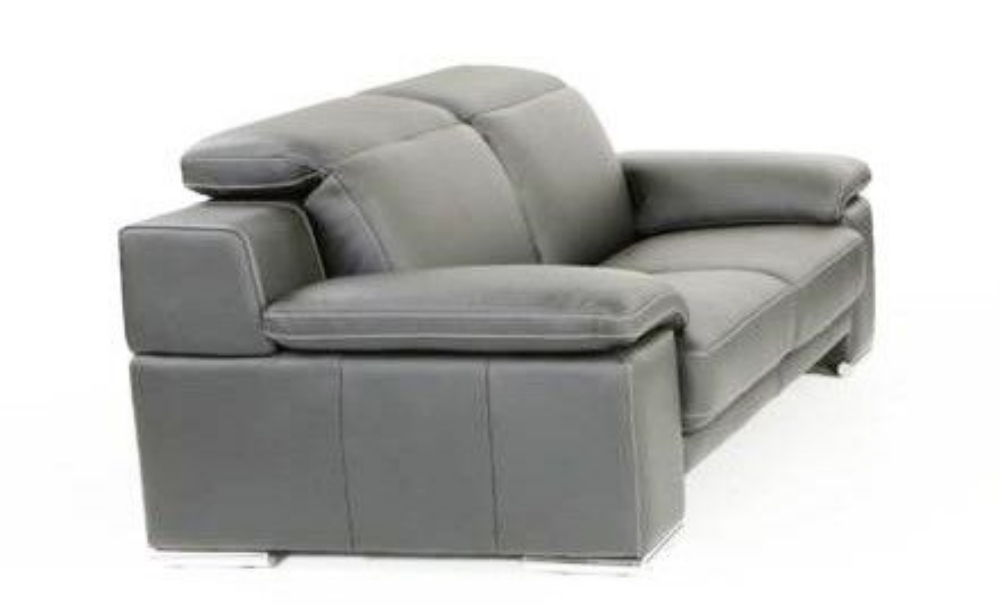 Picture of Lamod Italia Evergreen Modern Stone Grey Italian Leather Sofa 