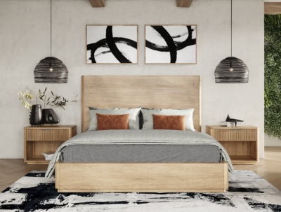 Picture of Eastern King Nova Domus Santa Monica - Modern Natual Oak Bed