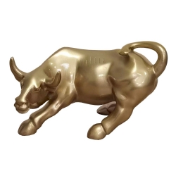 Picture of Modrest Bull Modern Gold Sculpture