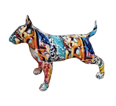 Picture of Modrest Graffiti Bull Terrier Modern Multi-Color Sculpture