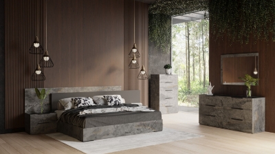 Picture of Queen Nova Domus Ferrara - Modern Volcano Oxide Grey Bedroom Set